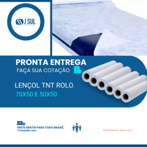 Lençol Descartável de TNT em Rolo - 50 x 50 cm